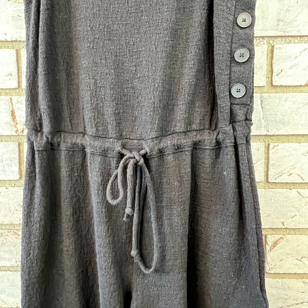 Madewell | Side-Button Drawstring Romper - Picture 3 of 7